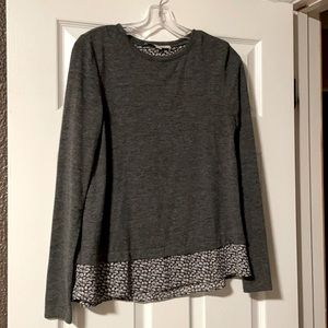 Loft knit/woven top